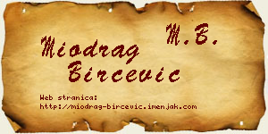 Miodrag Birčević vizit kartica